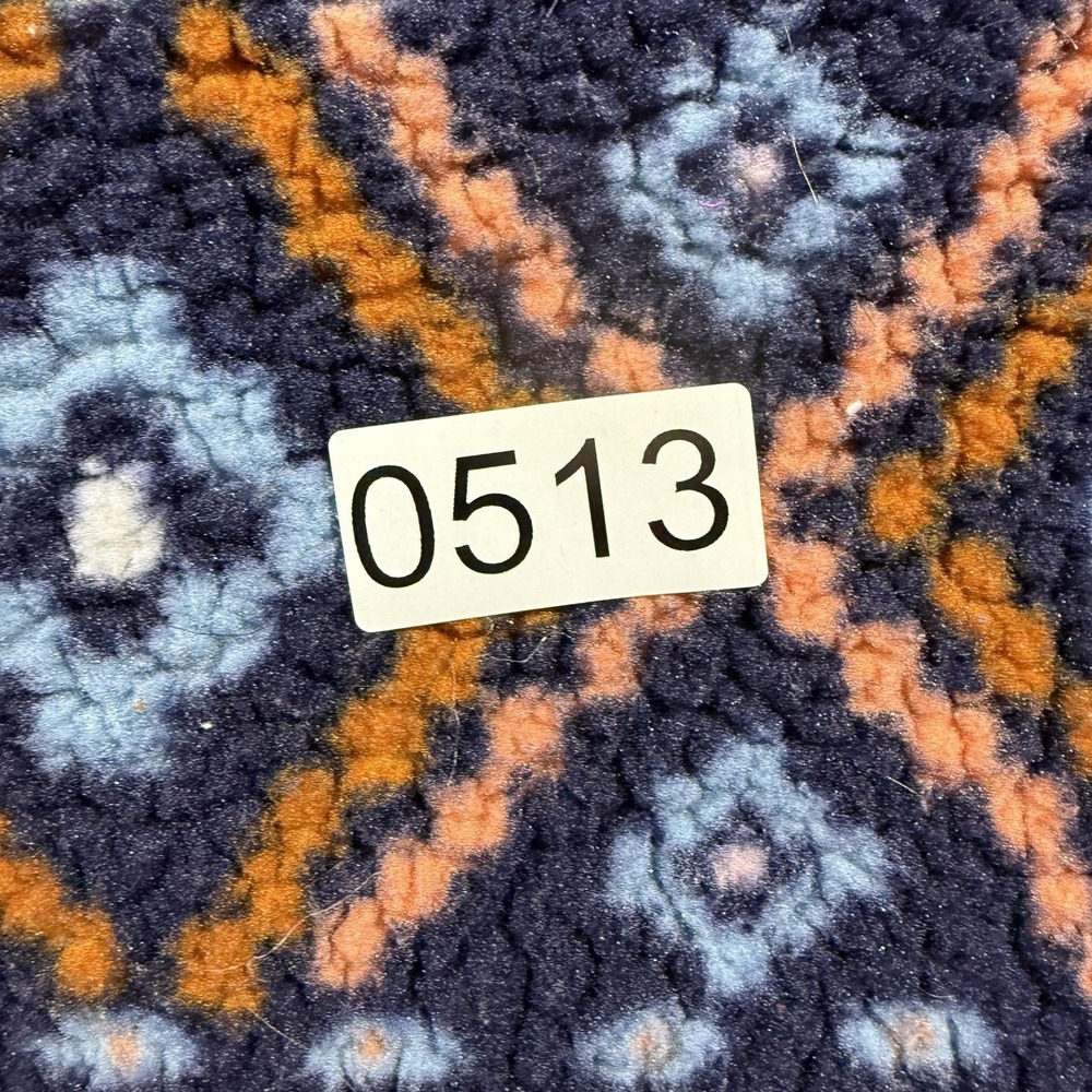 Old Navy Fleece Sweater Womens Large Blue Geometric 1/4 Zip Pullover Mock Neck - Picture 6 of 6